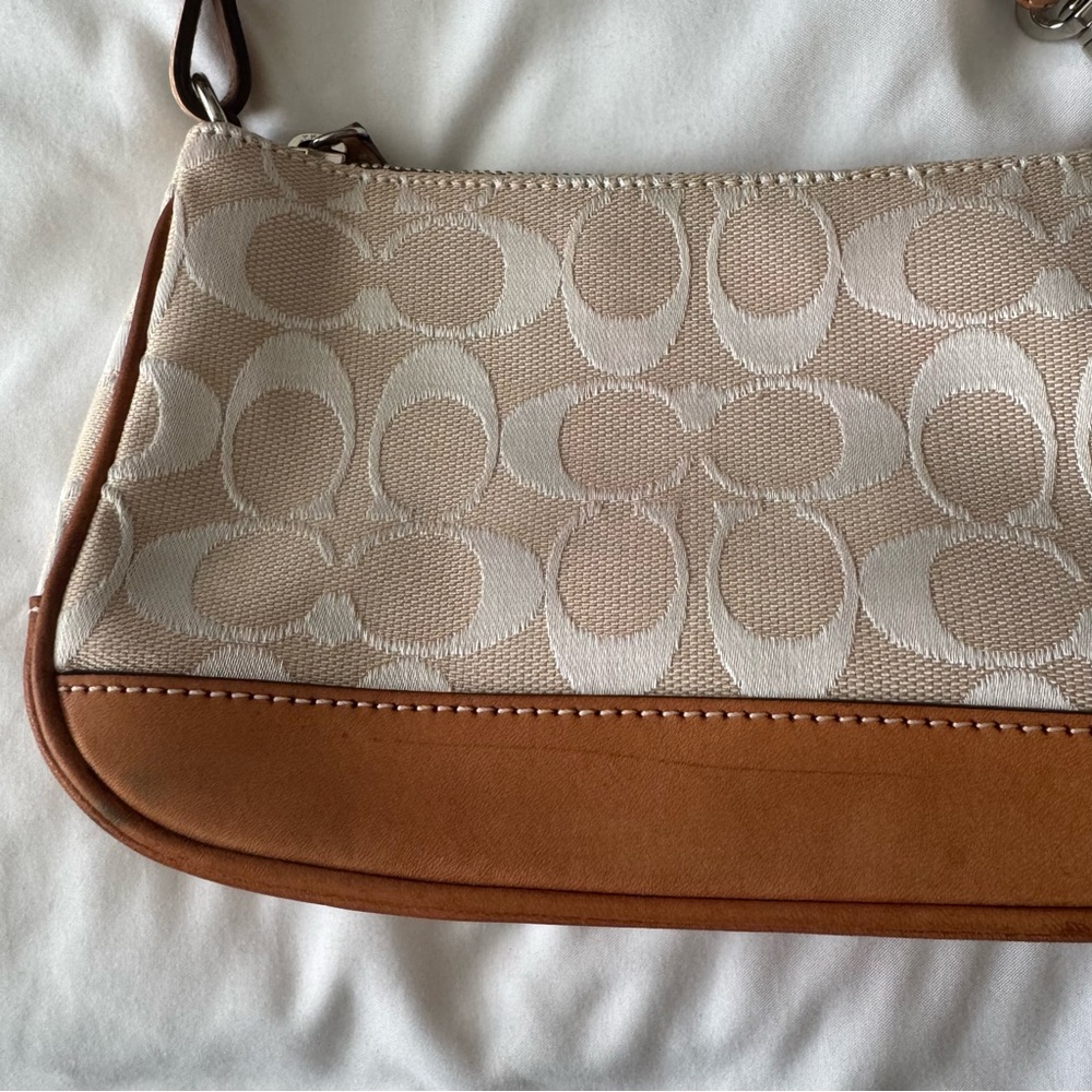 Coach Signature C Demi Tan Shoulder Bag - Picture 3 of 5